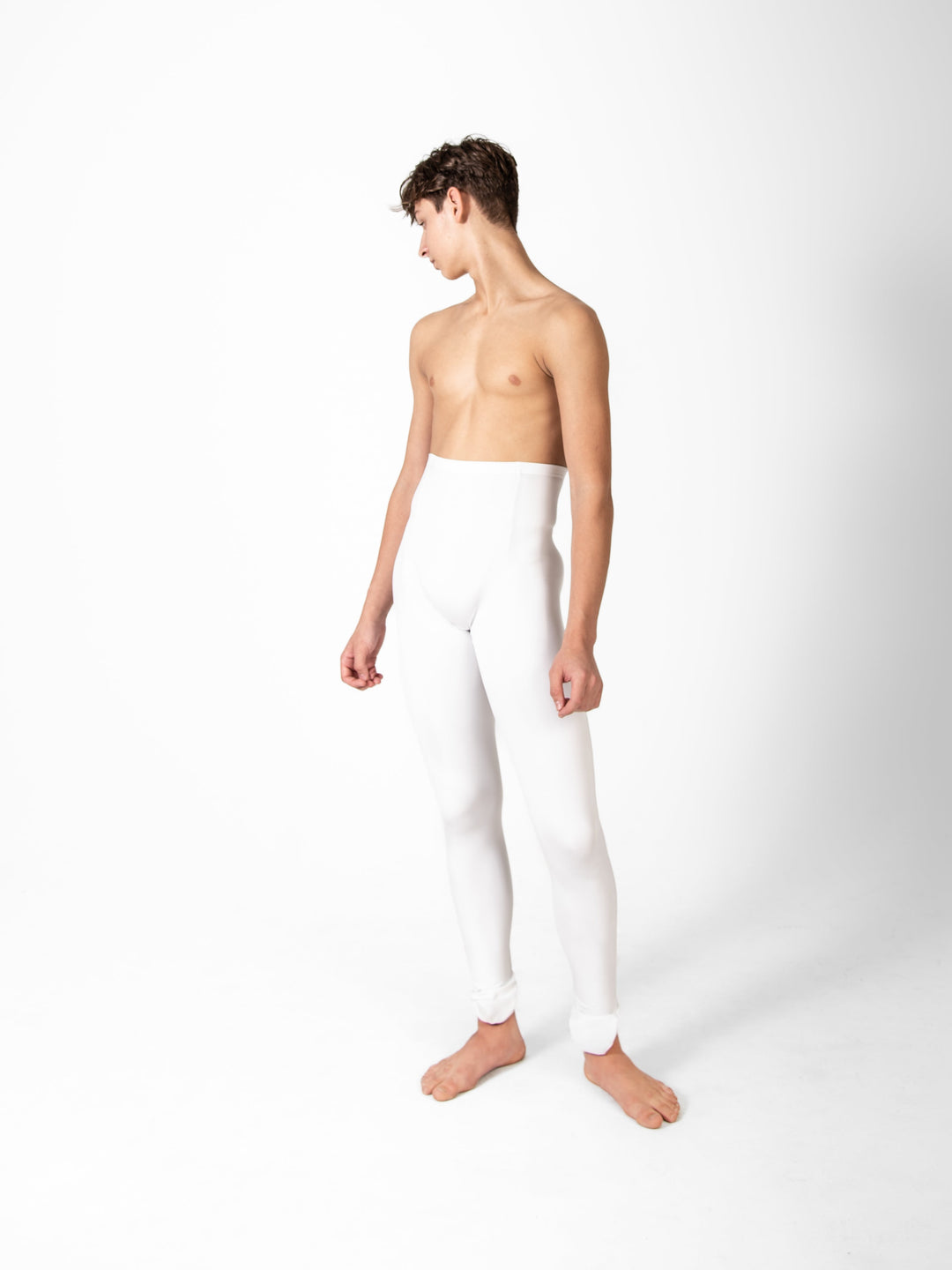 Precision Fit White Convertible Ballet Tights - MENS - FINAL SALE