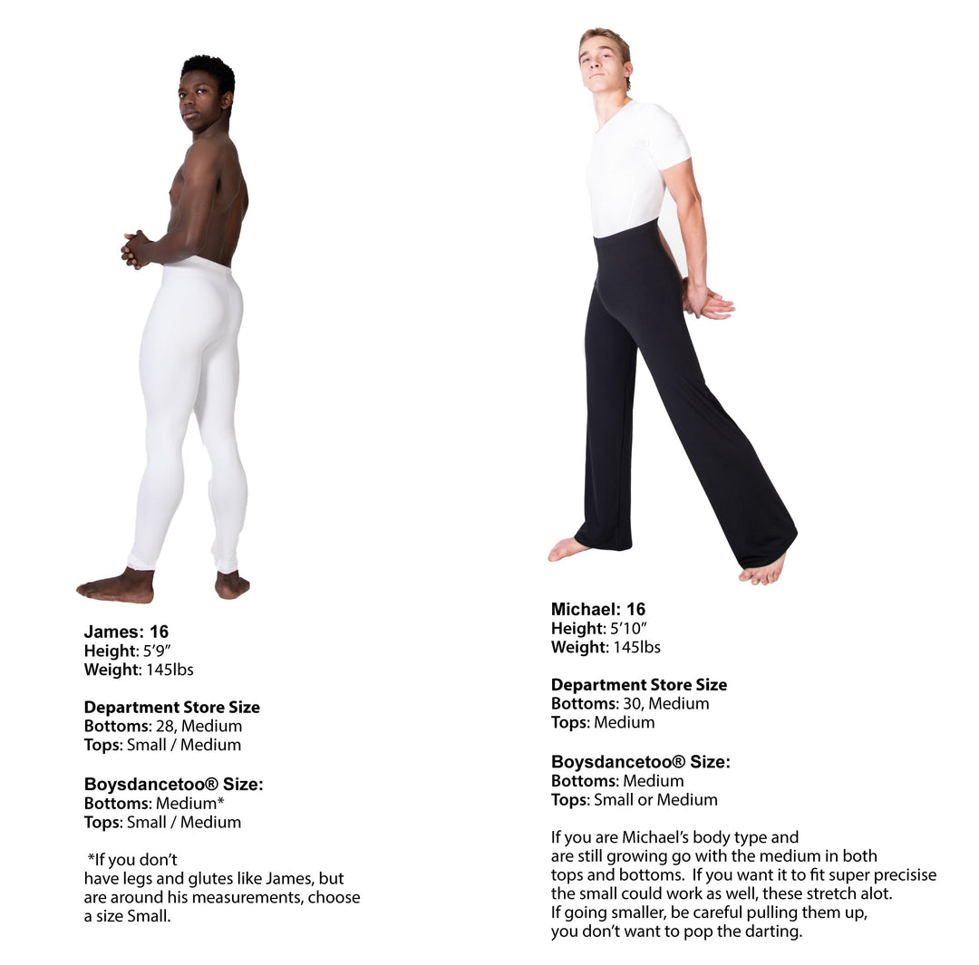 Precision Fit White Convertible Ballet Tights - MENS - FINAL SALE