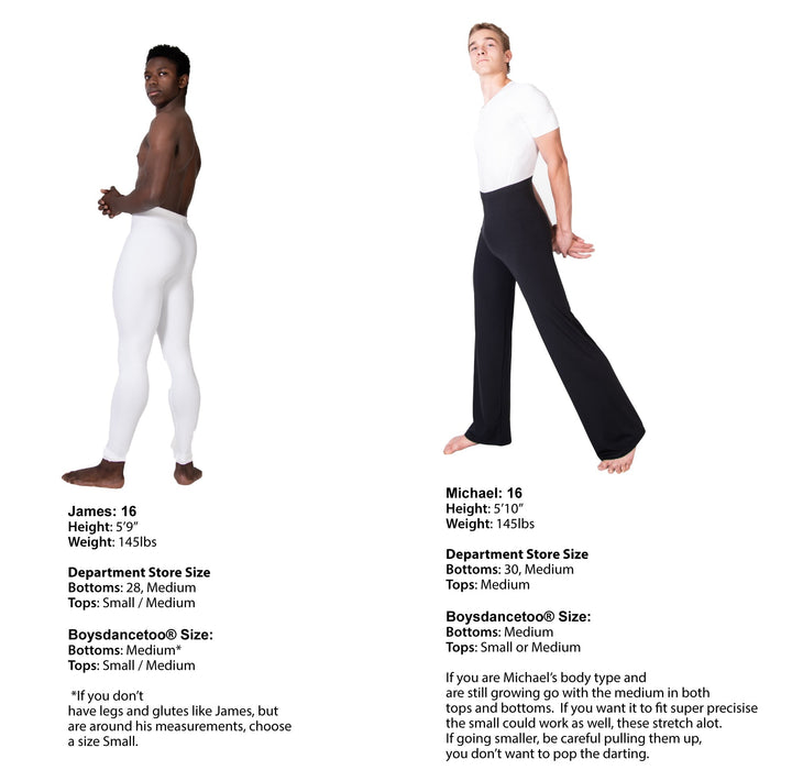 Precision Fit White Convertible Ballet Tights - MENS - FINAL SALE