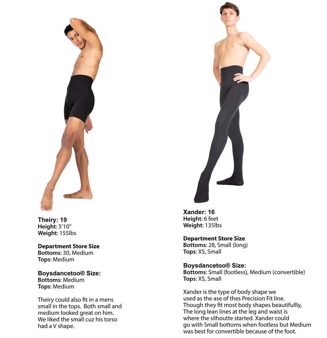 Precision Fit White Convertible Ballet Tights - MENS - FINAL SALE