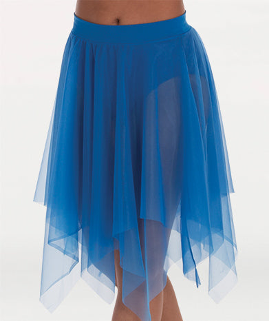 Uneven Hem Double Layer Chiffon Skirt - WOMENS