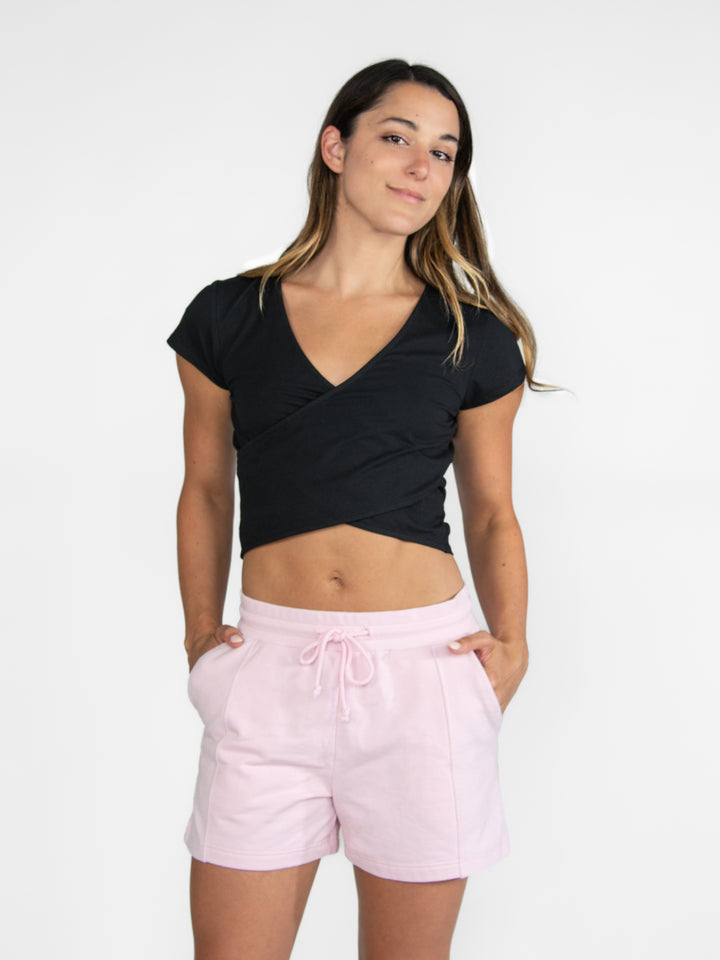 French Terry Side Contrast Shorts