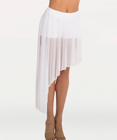 Side-Dip Asymmetrical Chiffon Skirt - WOMENS