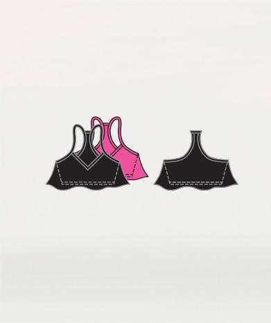 Racerback Flutter Dance Bra - WOMENS