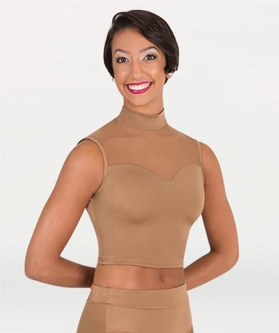 Mock Neck Sweetheart Crop Dance Top - WOMENS